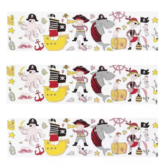 6 Servilleteros de papel -colores piratas redondos