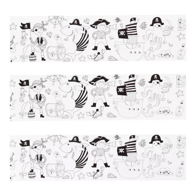 6 Servilleteros de papel -colores piratas redondos