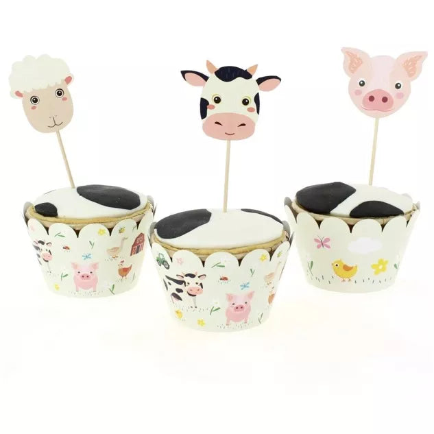 Kit de cupcakes de animales de granja