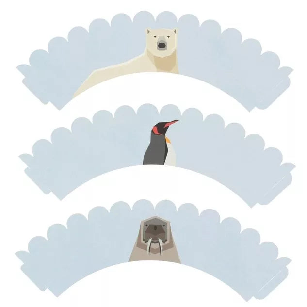 Kit de cupcakes de animales polares