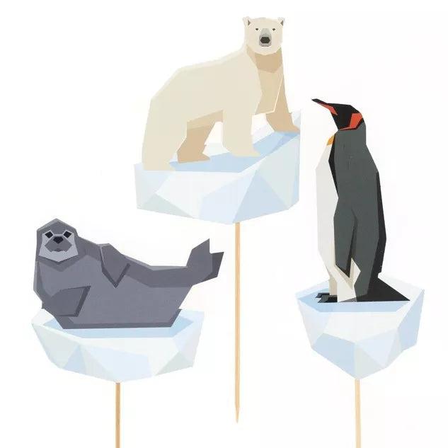 Toppers para tartas - animales polares