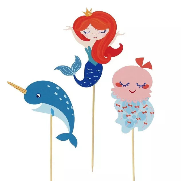 Toppers para tartas - Coral sirena