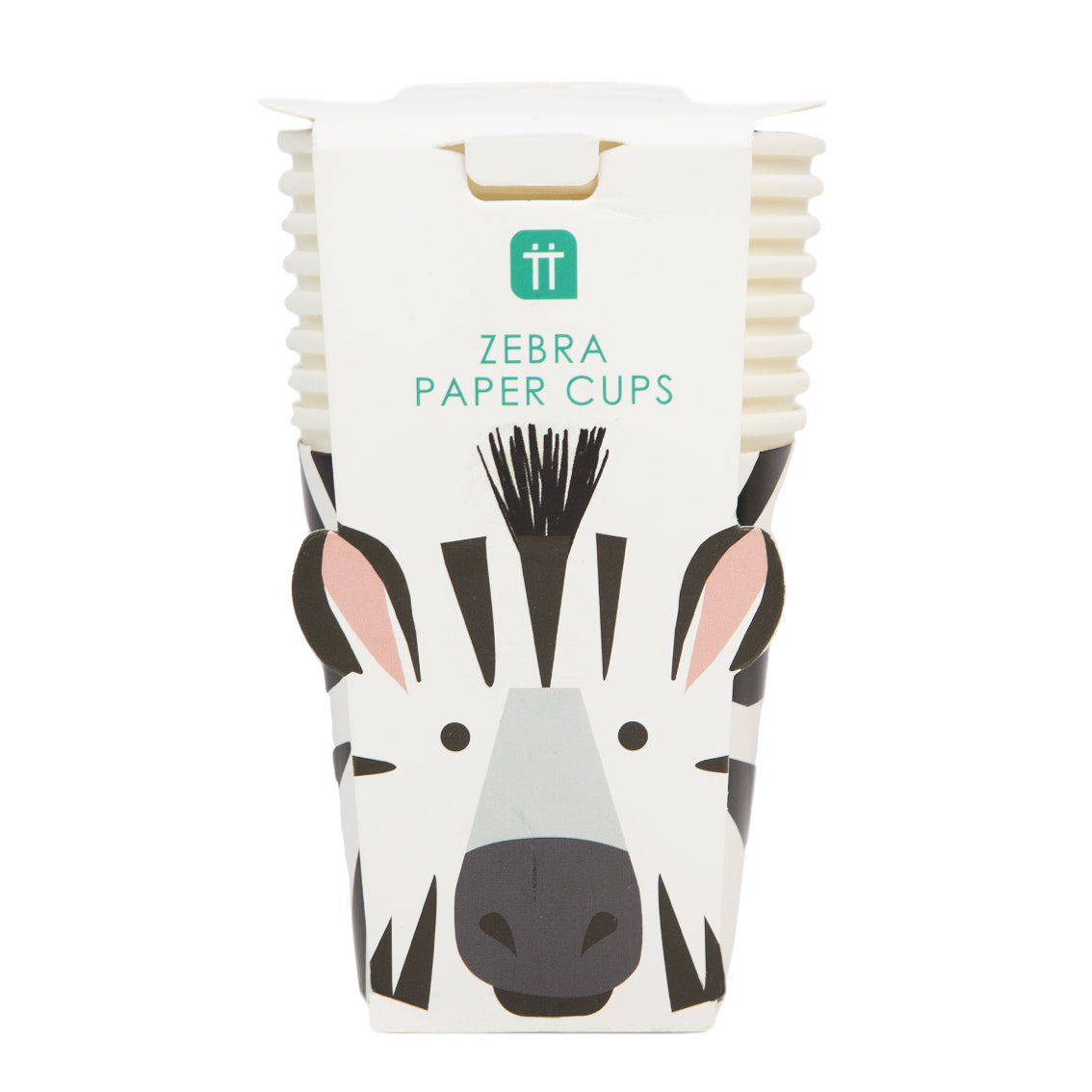 Vasos de cebra con diseño de animales de fiesta (paquete de 8)