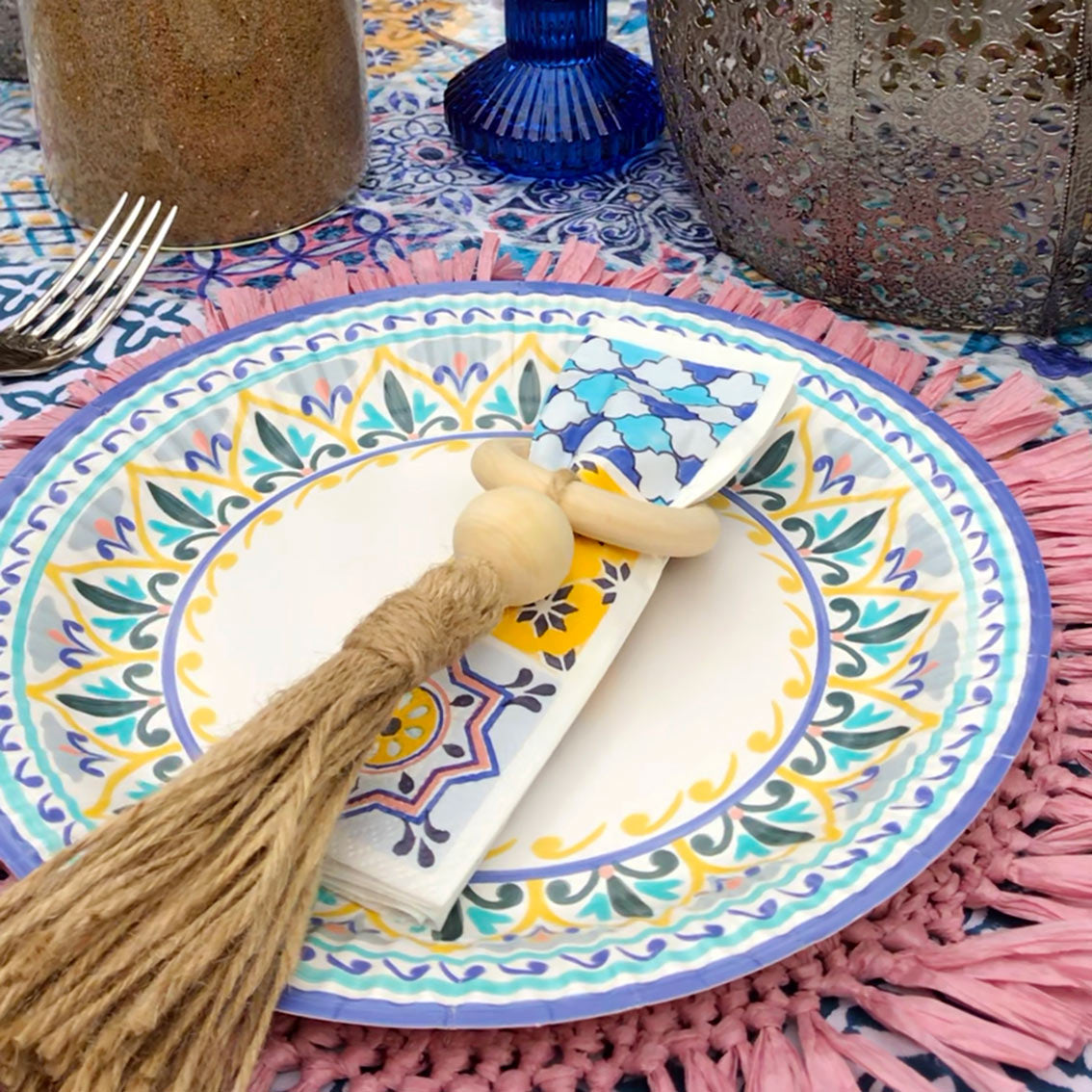 Servilletas de verano Souk Blue - Paquete de 20