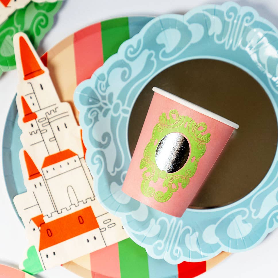 Platos de postre para fiesta de princesas Espejito, espejito (x 12)