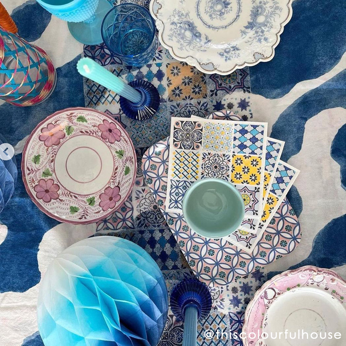 Servilletas de verano Souk Blue - Paquete de 20