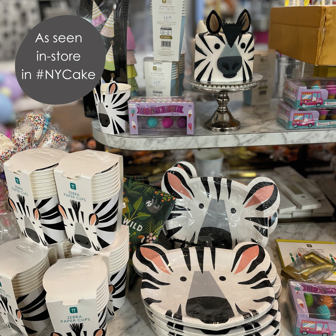 Vasos de cebra con diseño de animales de fiesta (paquete de 8)