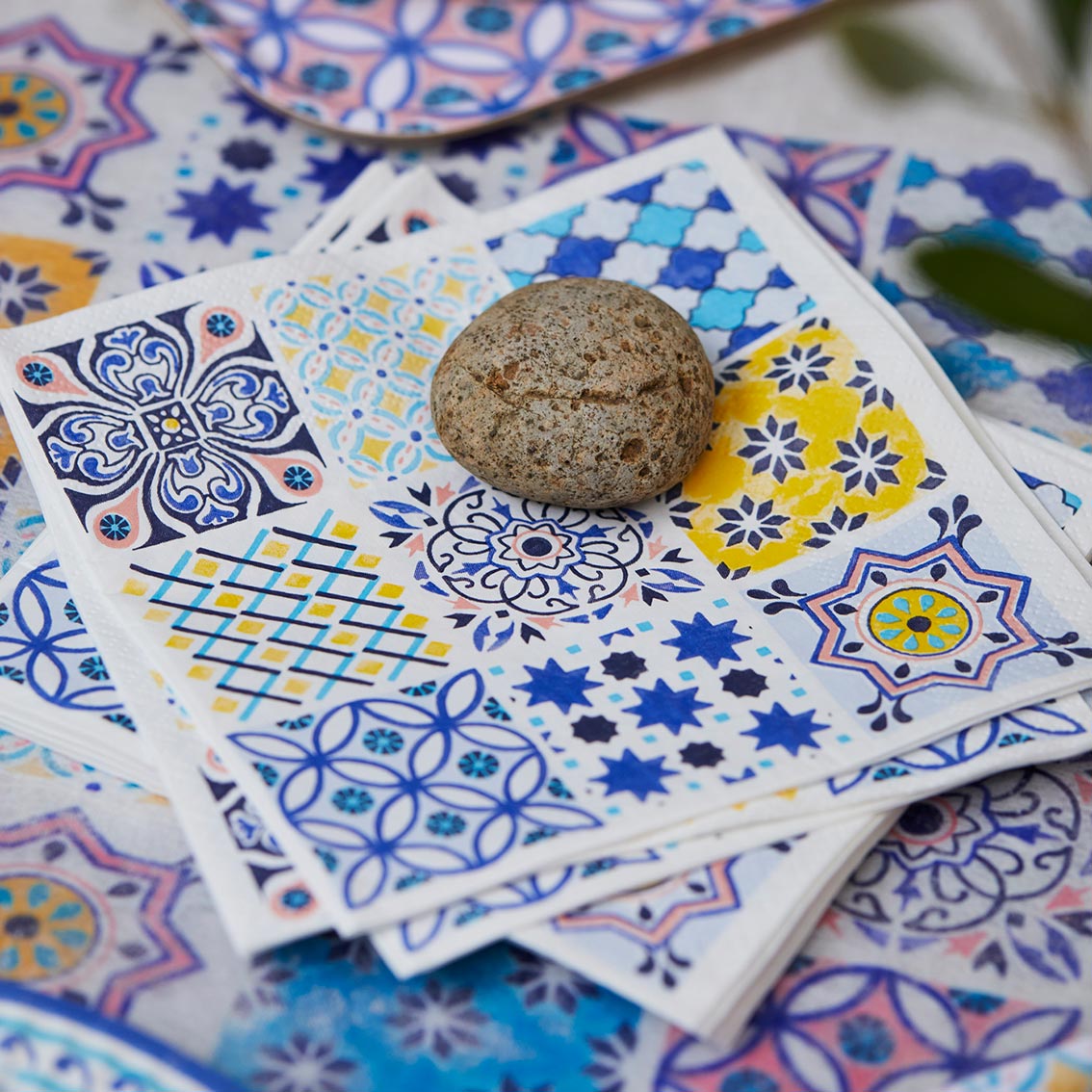 Servilletas de verano Souk Blue - Paquete de 20