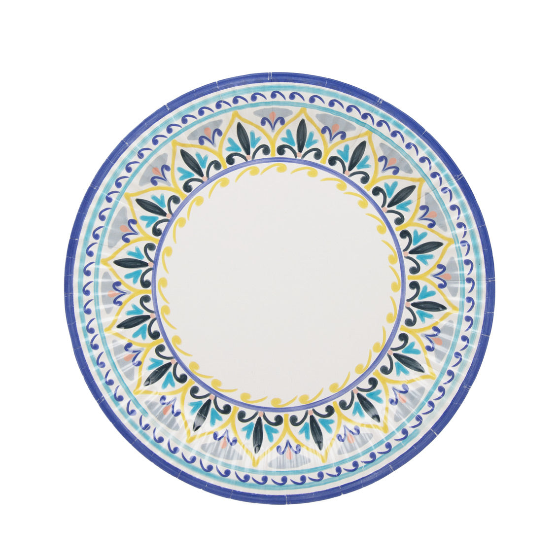Platos de papel Souk Blue - Paquete de 12