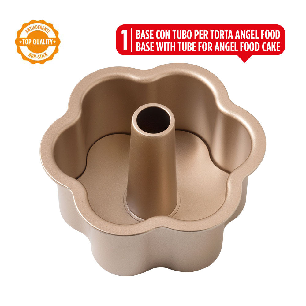 Molde de flores de comida de ángel línea oro rosa 22*10 CM