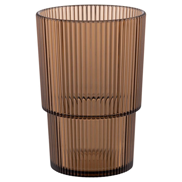 Vaso apilable de plástico (PS), 420 ml, en tonos chocolate