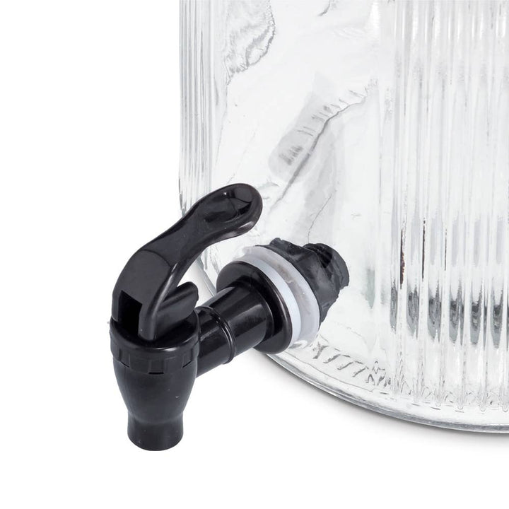 Dispensador de bebidas de vidrio y metal, 3900 ml