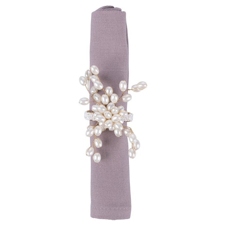 ANILLO P SERVILLETA FLOR/PERLAS