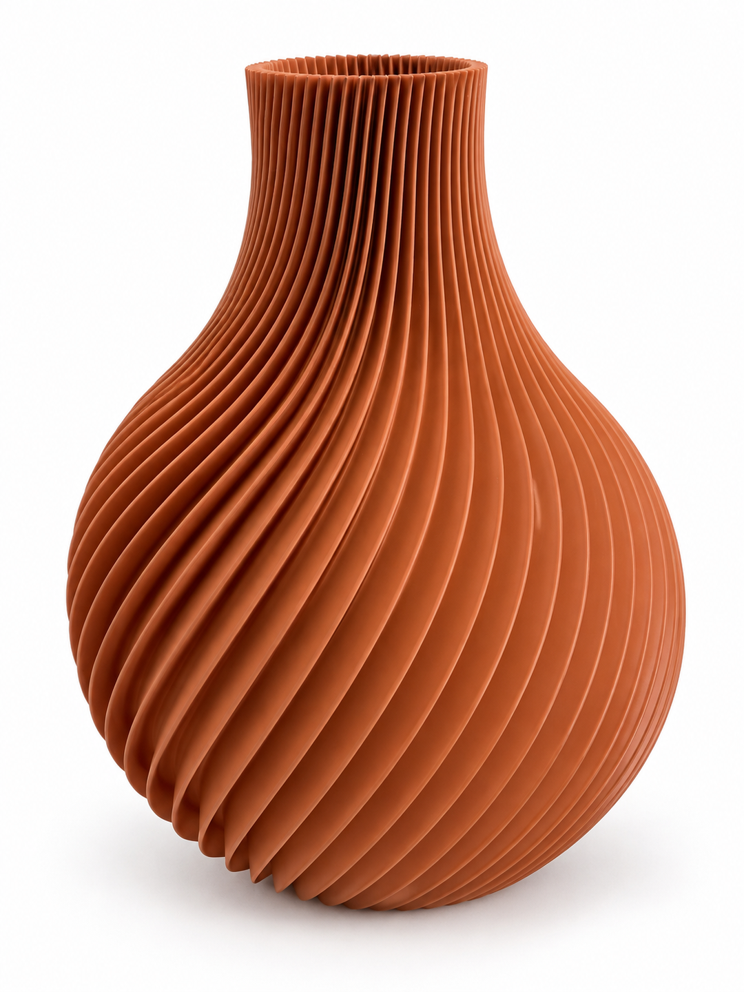 Jarrón decorativo terracota con diseño acanalado 19x 6 (copia)