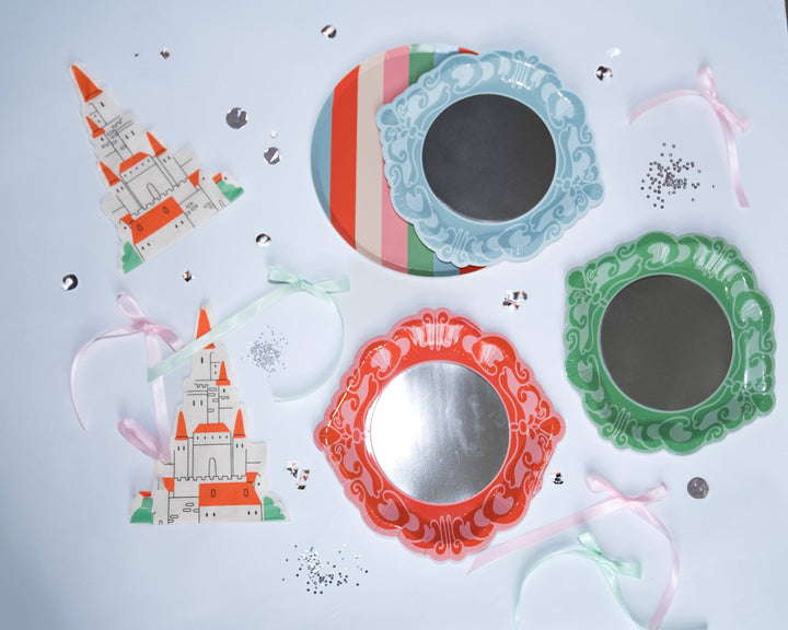 Platos de postre para fiesta de princesas Espejito, espejito  (x 12)
