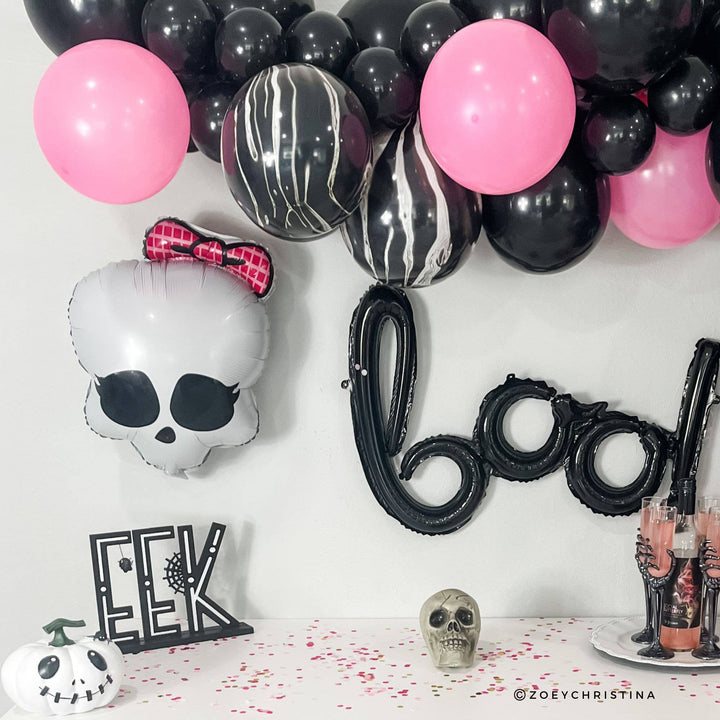 ¡abucheo! Globo con letras de aluminio, perfecto para decoración de Halloween
