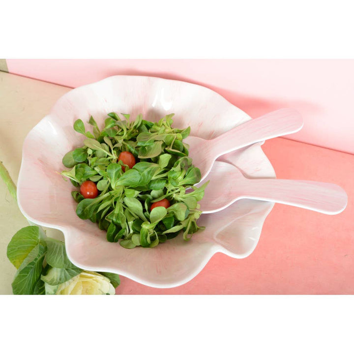 Servidores de ensalada de melamina rosa 27x9,5x1 cm
