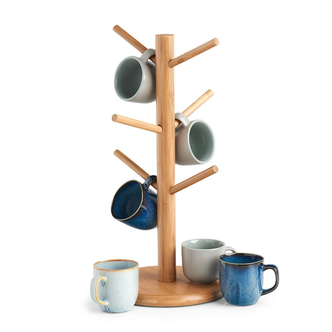 Soporte para tazas de bambú