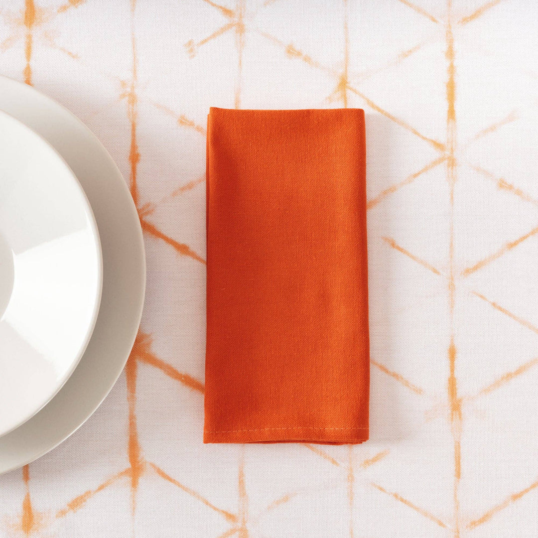 Pack 2 ud. servilletas liso Lino 100% Naranja Oscuro