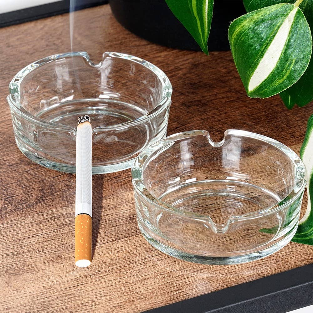 Cenicero de cristal 8 cm 2 unidades 568122