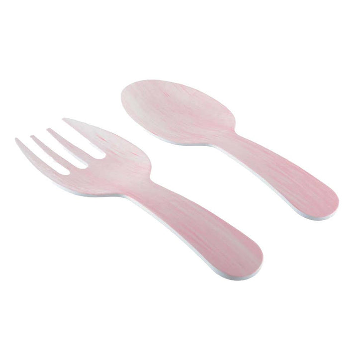 Servidores de ensalada de melamina rosa 27x9,5x1 cm