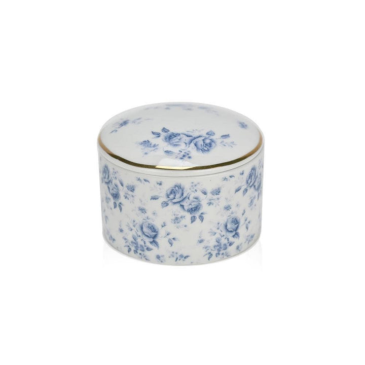 Caja joyero de porcelana Blue Flowers de SoapTales