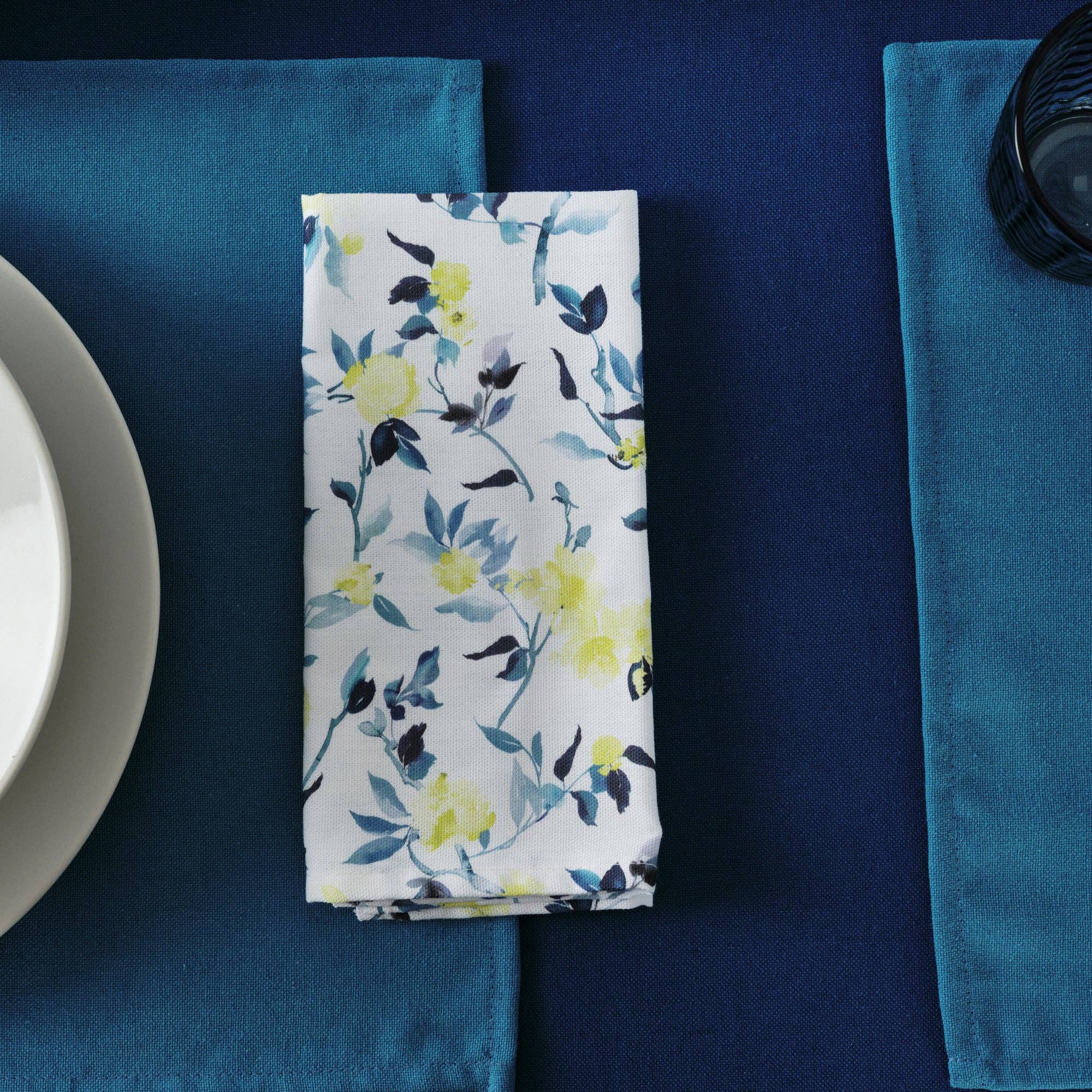 Pack 2 ud. servilletas 100% algodón Leeds Azul