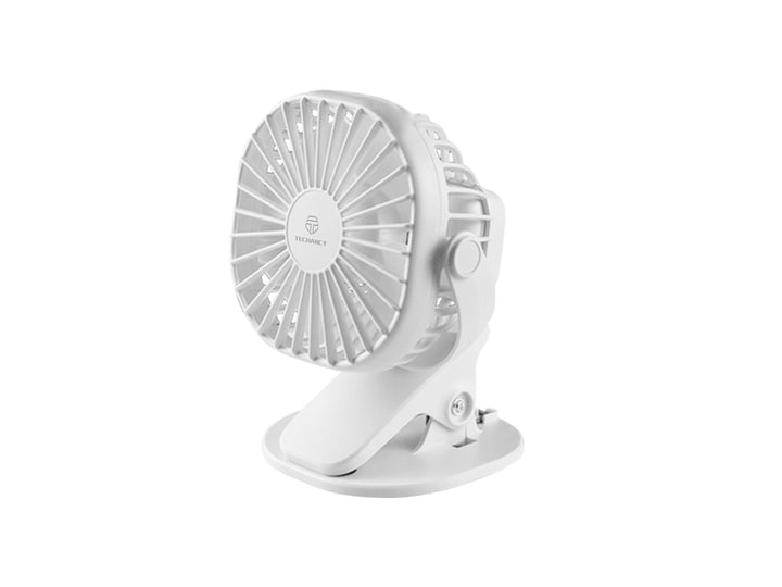 Ventilador de escritorio con clip Techancy, modelo KL7305, recargable por USB,