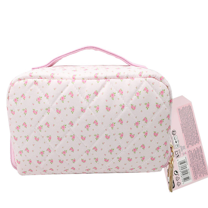 Bolsa con cremallera diagonal Rose de The Vintage Cosmetic Company