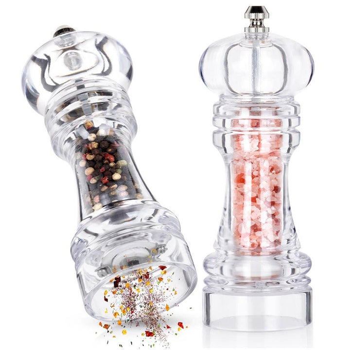 Molinillo de pimienta y sal acrílico 16 cm 2 uds 259407