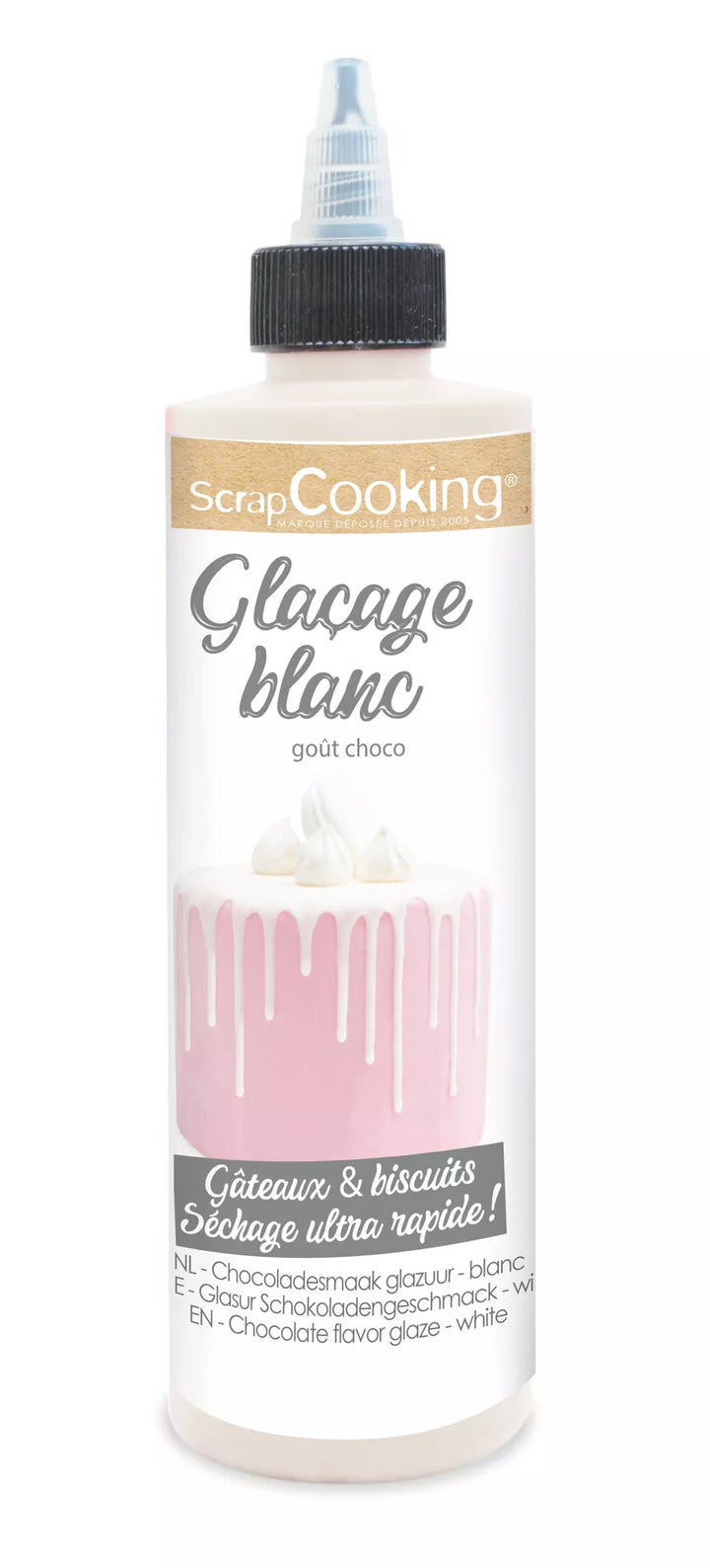 Glaseado blanco listo para usar - sabor chocolate 130G