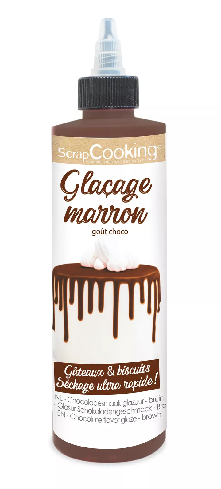Glaseado marrón listo para usar - sabor chocolate 130G