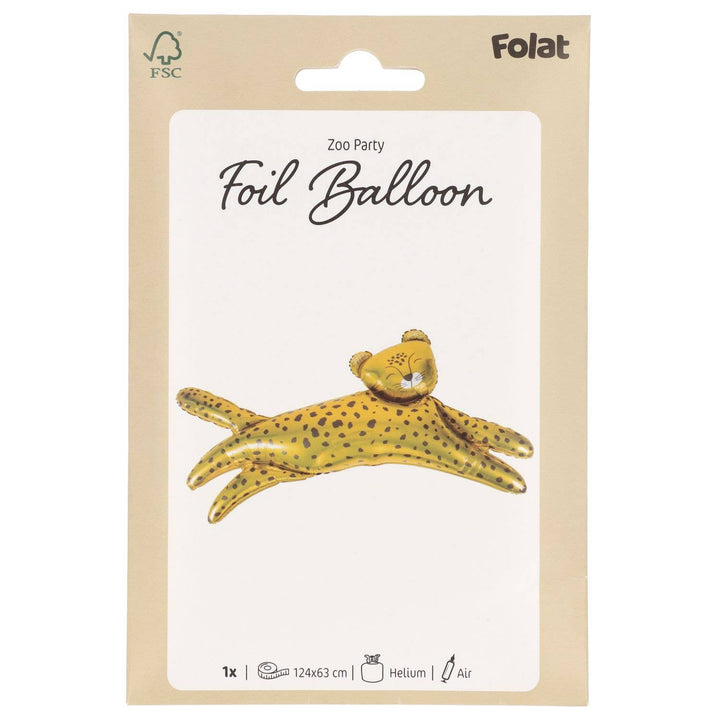 Globo de aluminio con forma de leopardo, 124 x 63 cm