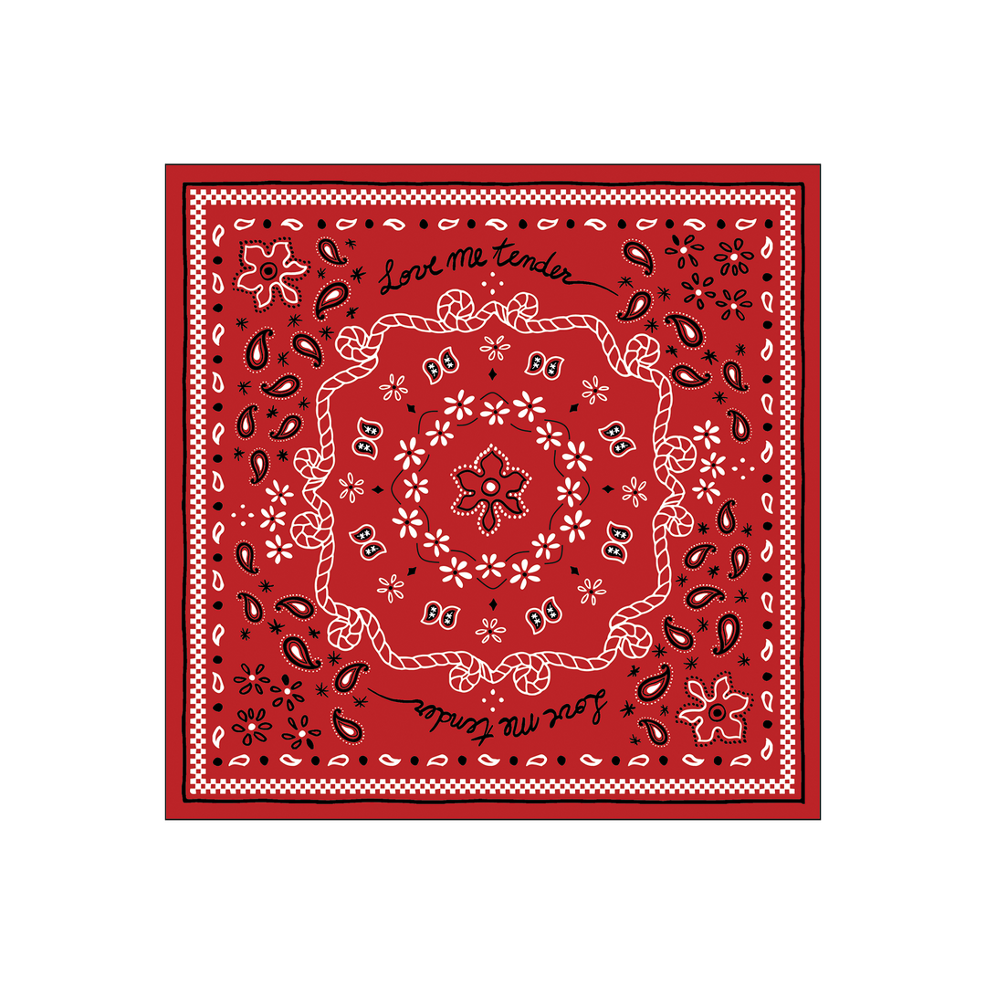 Servilletas de papel con diseño de bandana roja x20