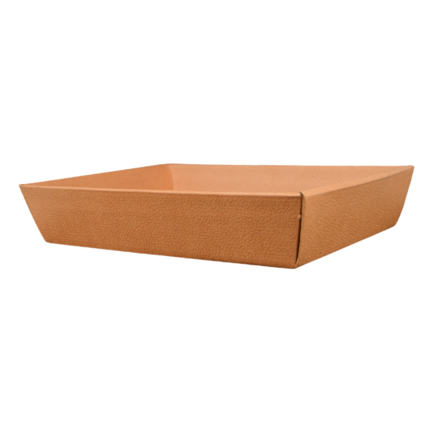 Bandeja de cartón de  imitación cuero 37x28x7,3cm