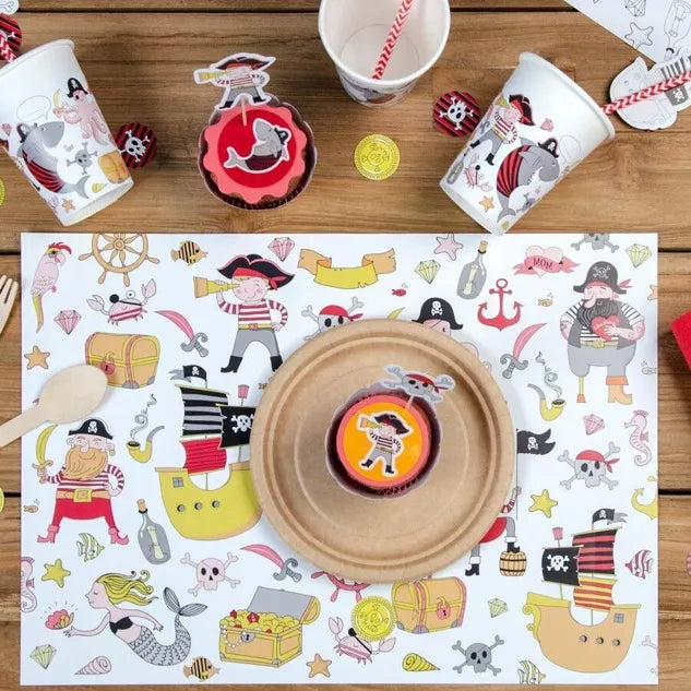 6 manteles individuales Pirata Color