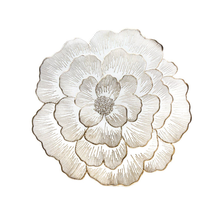Bajo Plato Flor Dorada