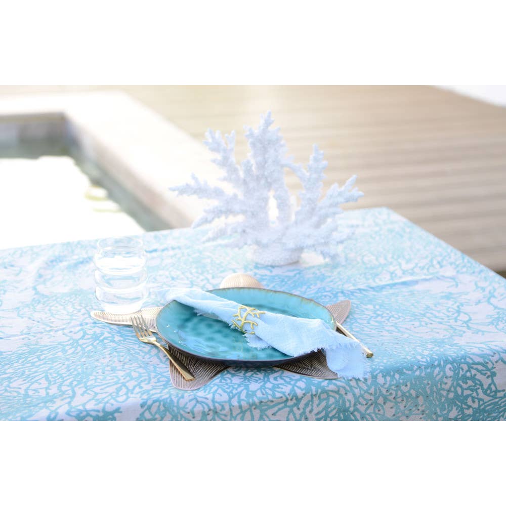 Coral decorativo blanco de poli resina, 34x13x27 cm