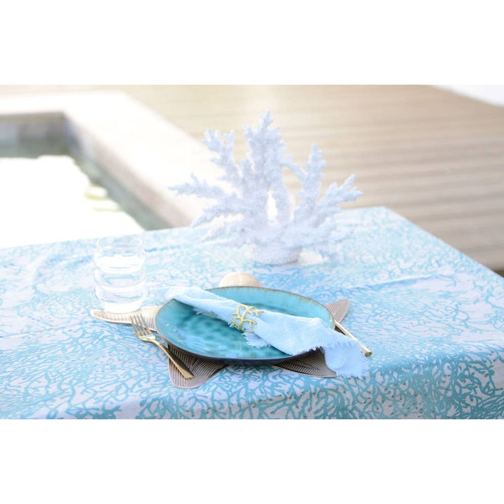 Coral decorativo blanco de poli resina, 34x13x27 cm