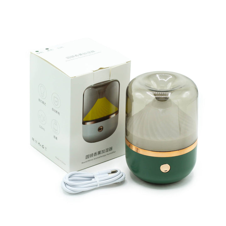 Difusor Aroma  Verde y Bronce - USB - Cambio de color