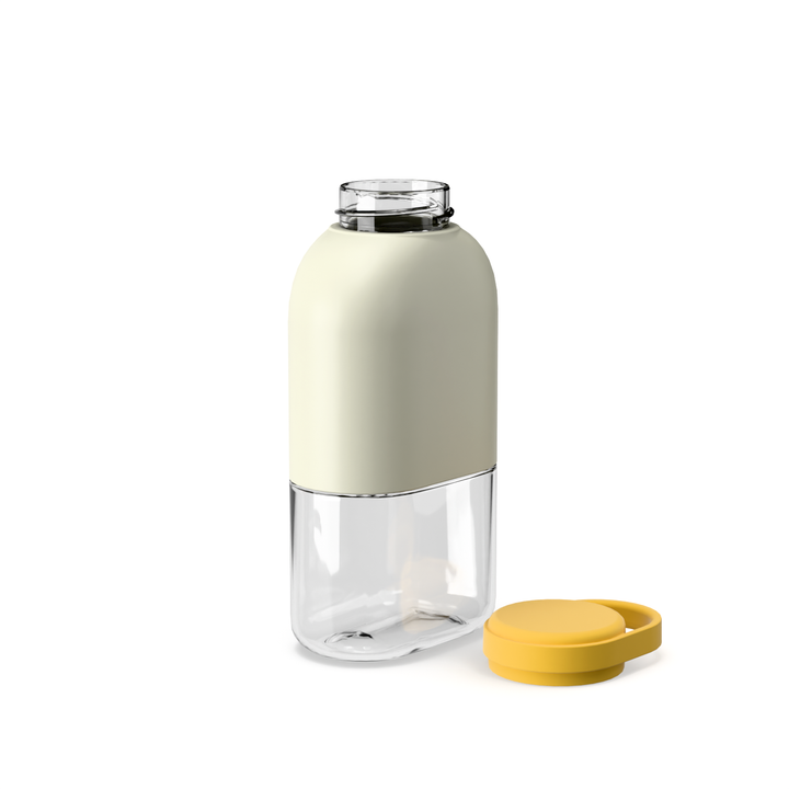 Botella delgada de agua Tritan 350 ml - Marfil y Mimosa