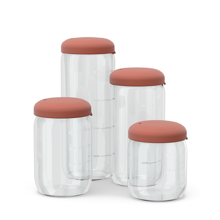 Tarro de almacenamiento de alimentos en vidrio de borosilicato 1000 ml