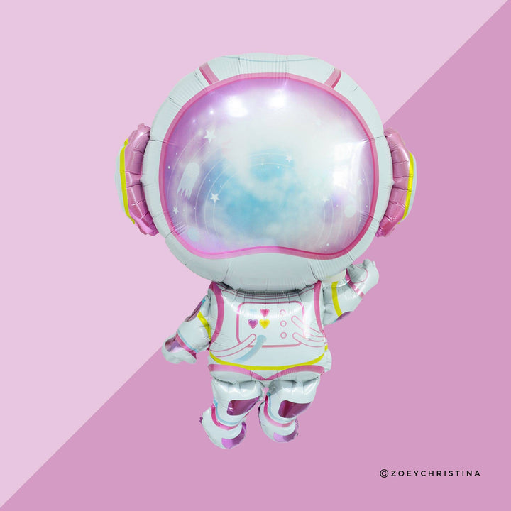 Globo de papel aluminio astronauta rosa 31" – Diversión en el espacio exterior