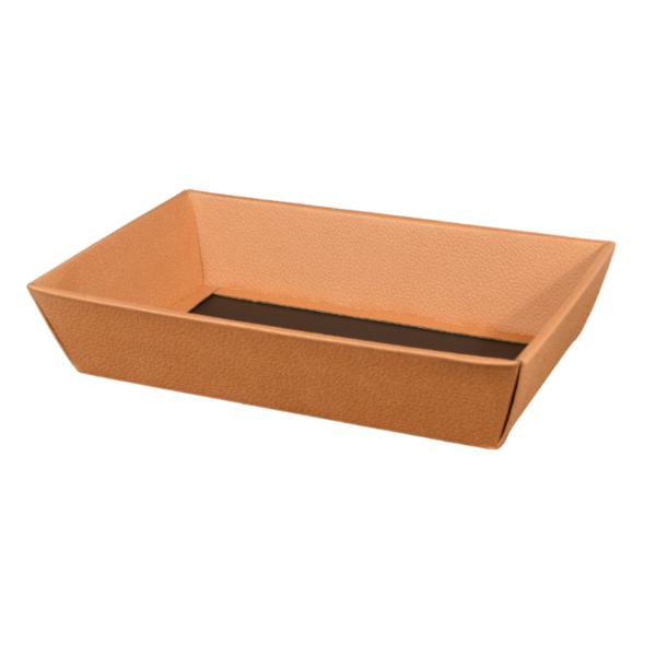 Bandeja de cartón de  imitación cuero 37x28x7,3cm