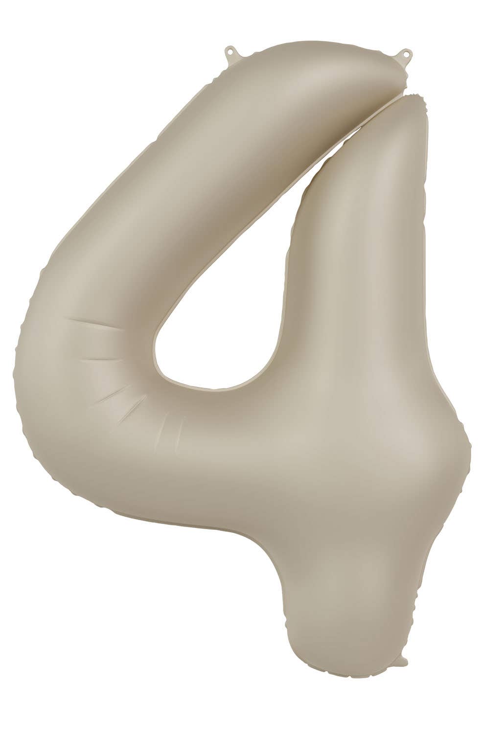 Globo de aluminio número 4, latte cremoso, ultra mate, 86 cm