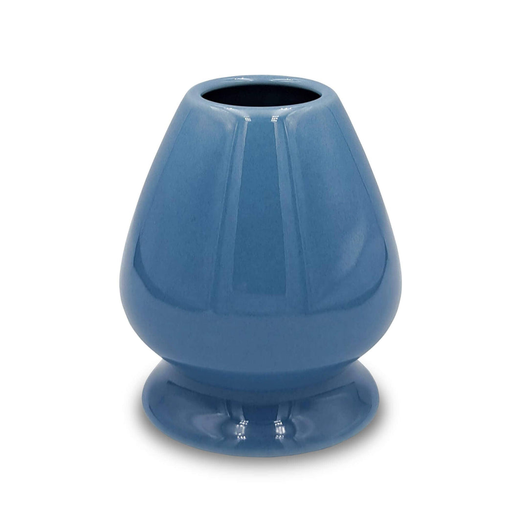 Soporte para batidor de matcha Kusenaoshi cerámico azul