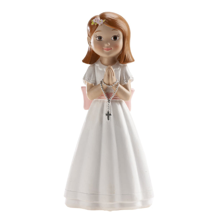 NIÑA COMUNIÓN ROSARIO LAZO ROSA 16CM