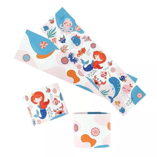 6 servilleteros de papel - coral sirena