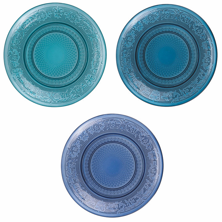 Platos para pan Imperial Ocean de vidrio, 15 cm, set de 3 colores surtidos