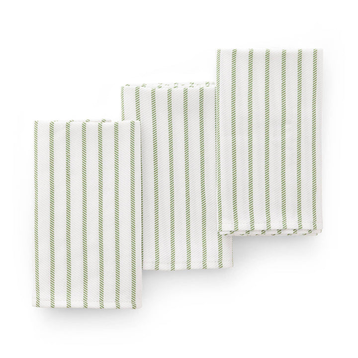 Set 3 paños cocina algodón tacto suave resistente rayas